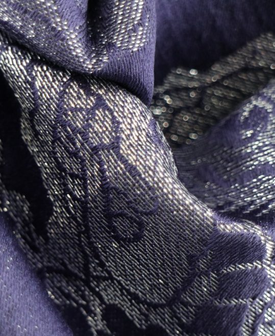 男性用袴単品レンタル(成人式・結婚式・卒業式)花紫・銀の鱗文様と龍[身長180cm対応]No.214